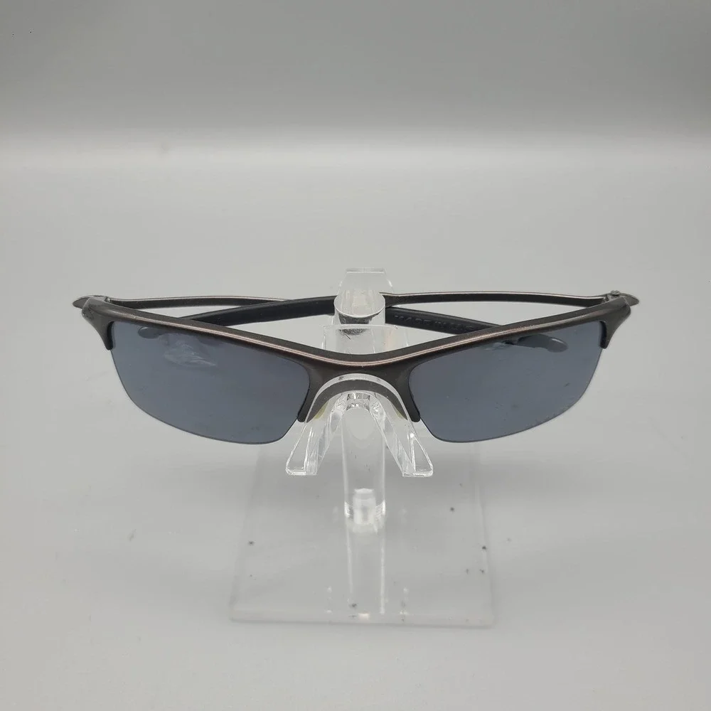Oakley A Wire Sunglasses Gunmetal Gray Metal Frame Vintage Made in USA Dark Lens